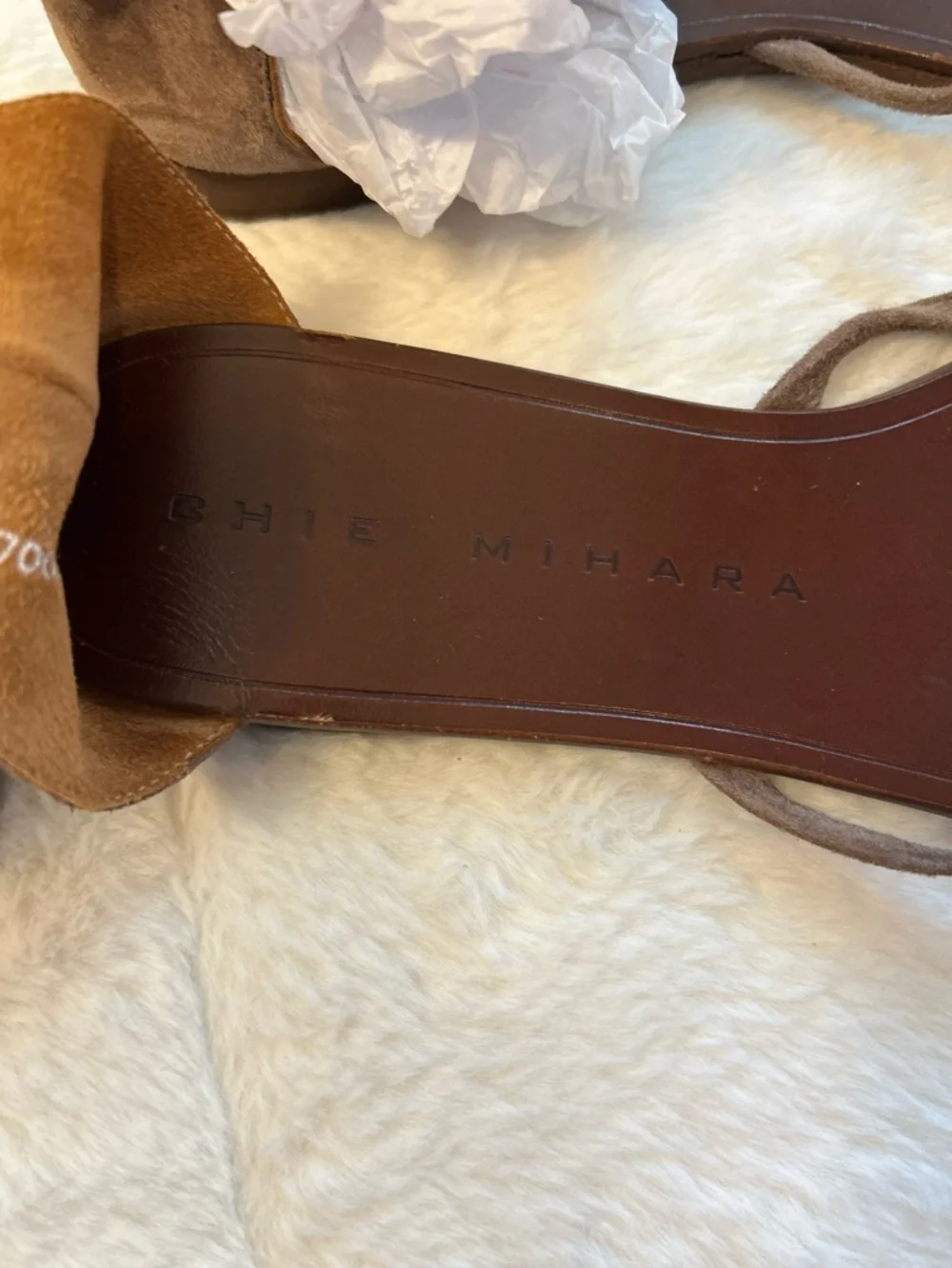 New Chie Mihara Brown Suede Wrap Sandals size 38 - Picture 6 of 12